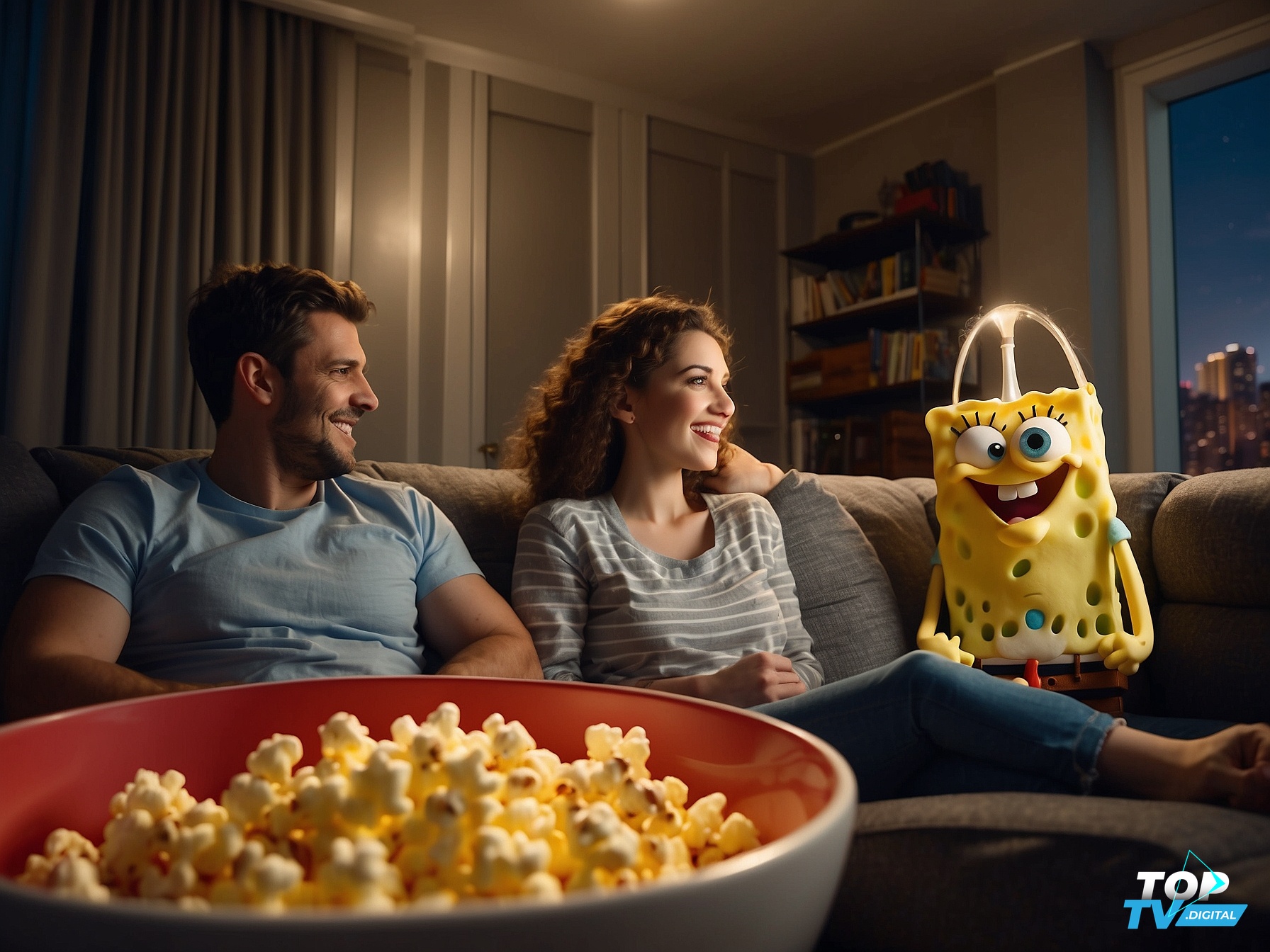 No sofá com Bob Esponja: Filmes para toda a família!